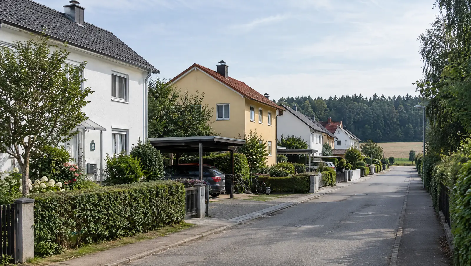 Visualisierung: Einfamilienhäuser in Neukeferloh mit Wärmepumpe